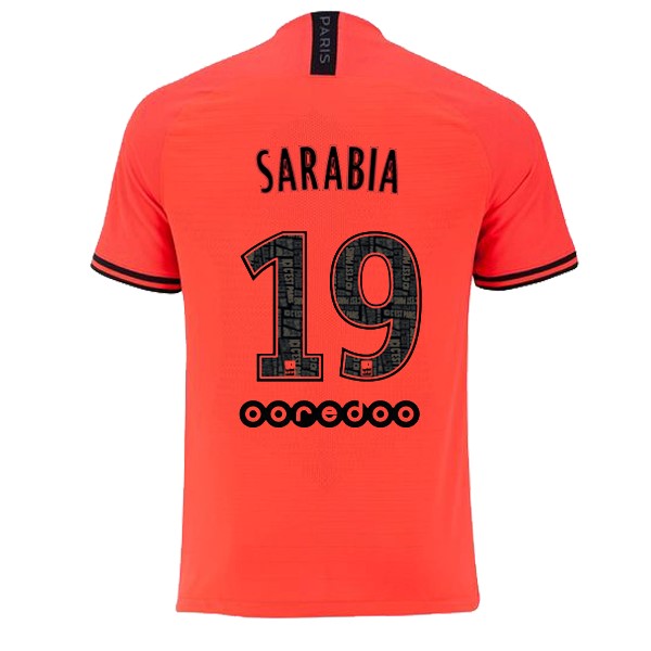 JORDAN Camiseta Paris Saint Germain NO.19 Sarabia Segunda equipo 2019-20 Naranja
